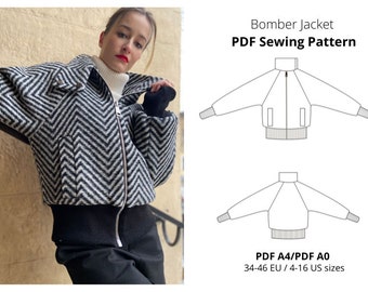 Bomber Jacket Sewing Pattern / Instant Download