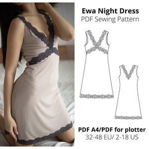 Nightdress PDF Sewing pattern/ Instant download