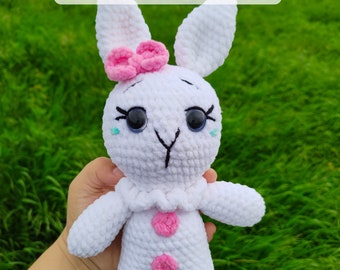 Crochet Bunny plushie pattern pdf, Christmas Bunny, crochet plushies patterns