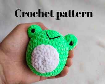 Crochet frog pattern, frog plush pattern, crochet frog plushie, amigurumi frog pattern