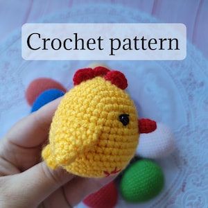 Crochet chick pattern, Easter chick, amigurumi chick