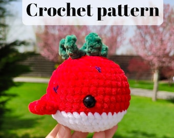 Patrón crochet ballena, ballena crochet, patrones amigurumi, peluche ballena, patrón peluche animales crochet, patrón animales marinos
