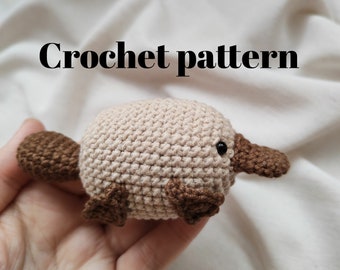 Crochet platypus pattern, crochet platypus, Perry the platypus, platypus plush, platypus pattern pdf