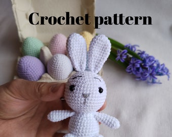 Crochet Easter Bunny pattern, crochet Bunny, crochet animals pattern, amigurumi Bunny