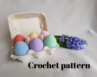 Egg crochet pattern pdf, crochet eggs, amigurumi eggs pattern, Easter eggs pattern, Easter eggs, Montessori toys pattern