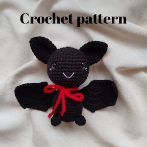 Bat crochet pattern, amigurumi bat pattern, crochet bat plush