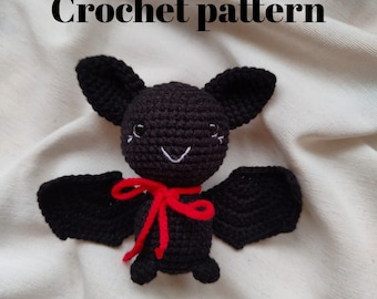 Bat crochet pattern, amigurumi bat pattern, crochet bat plush