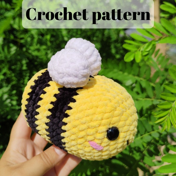 Crochet bee plushie patterns, crochet bee pattern, amigurumi bee pattern