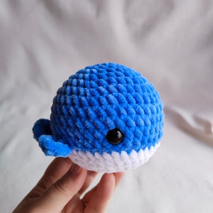 Crochet pattern whale, crochet whale, amigurumi patterns, whale plush, crochet animals plush pattern, sea animals pattern image 7