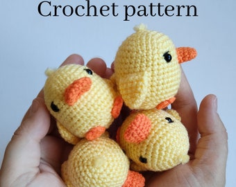 Patrón pato crochet, patrón pato peluche, pato amigurumi