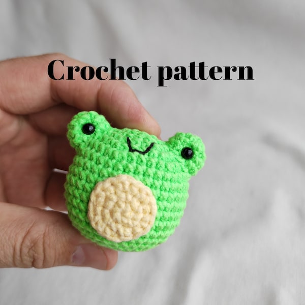 Crochet pattern frog, pocket frog pattern, crochet frog, frog plush, amigurumi frog pattern