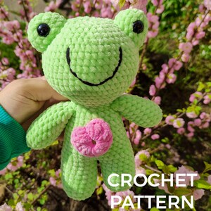 Crochet frog plushie pattern pdf, crochet frog pattern, froggy plushies