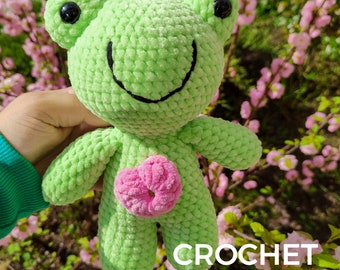 Patron de peluche grenouille au crochet pdf, patron de grenouille au crochet, peluches grenouilles