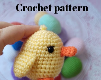 Crochet duck pattern, duck plush, amigurumi duck