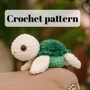Crochet turtle plush pattern pdf, turtle plush, crochet sea turtle plushues