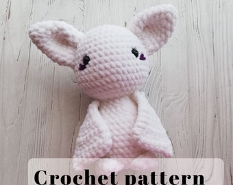 Crochet bat plush pattern, bat pattern, bat sewing pdf, amigurumi bat plushies
