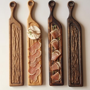 Oak Charcuterie Board Set: Rustic Wooden Serving Trays