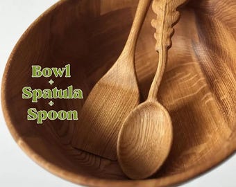 Large Wooden Dough Bowl, Hand Carved Mixing Bowl for Bread or Pastry, Rustic Kitchen Bowl from Solid Wood, Eco Friendly Handmade Bakeware