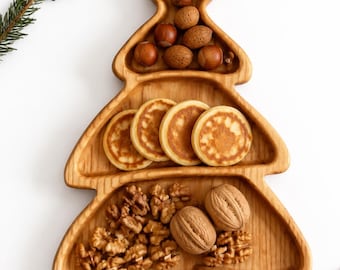 Christmas Tree Wooden Serving Tray, Charcuterie Board, Christmas Plate, Holiday Serving Platter, Christmas Decor, Personalized Gift