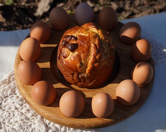 Porte-oeufs de Pâques en bois, Support Paska avec porte-oeufs, Support Pascha, Support pour oeuf de Pâques, Centre de table de Pâques, Décoration de Pâques en chêne