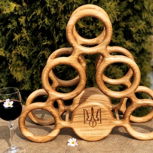 Botellero de madera personalizado único, botellero de madera para regalo de amante del vino, portavinos personalizado, botellero de mesa, portabotellas de vino portátil