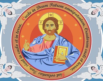 Vektor für Tapete mit Jesus Christus