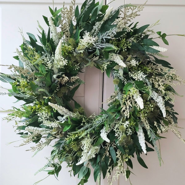 Spring Wreath, Wreath Floral  for Front Door,Double Door  Boho Rustic Wreath, Türkranz, Doorwreath, Frühlings Kranz, Easter Wreath Farmhouse