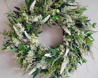 Large XXL spring wreath for front door wildflower wreath year round wreath spring home decor flower wreath Easter gift Farmhouse Greenery