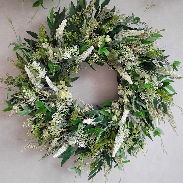 Large XXL spring wreath for front door wildflower wreath year round wreath spring home decor flower wreath Easter gift Farmhouse Greenery