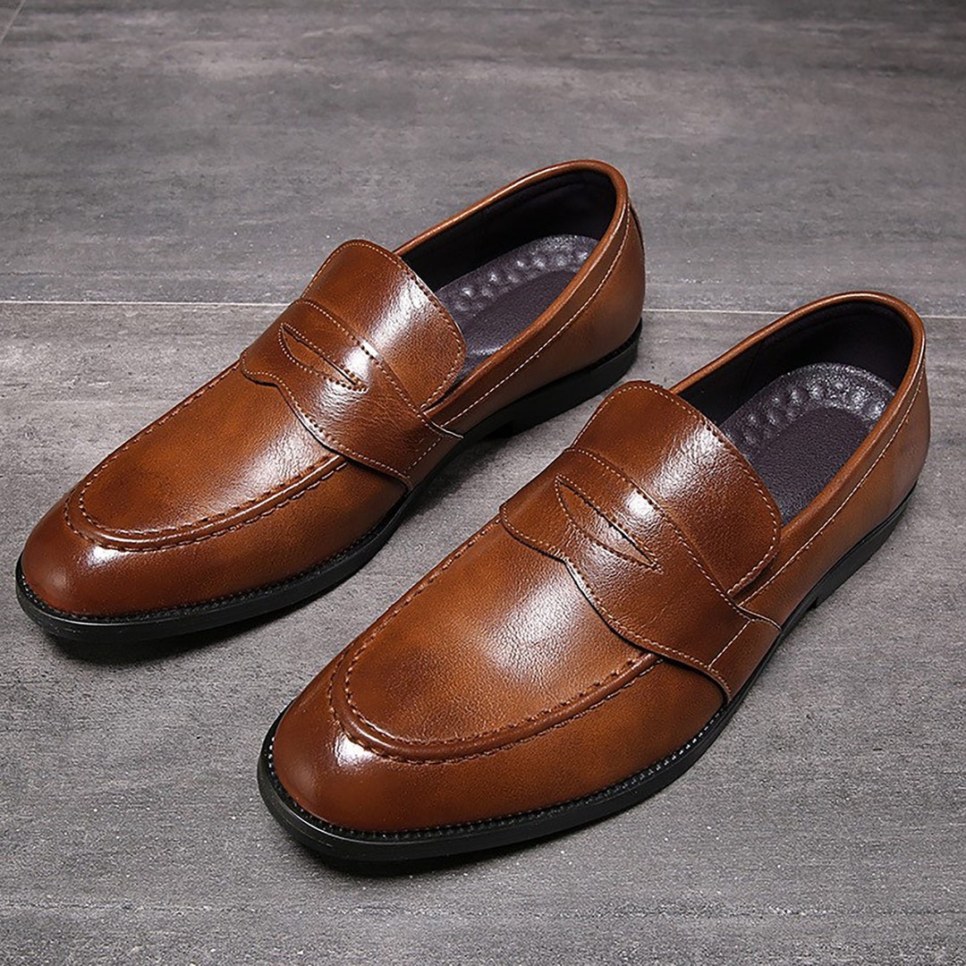Handmade Leather Loafers Men's Loafers Leather Slip-ons - Etsy