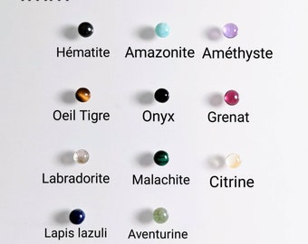 Piercing cartilage pierre naturelle 4 mm - boucle oreille authentique acier inoxydable - Gemstone Cartilage boucle d’oreille - brithstone