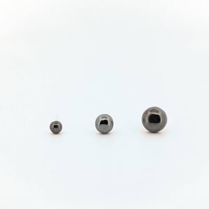 Boucles d'oreilles argent 925 - Authentique Hématite - Pierre naturelle - Gemstone Cartilage boucle d’oreille - Push Pin Stud