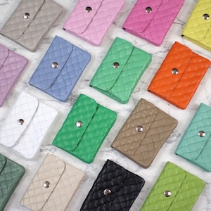 Cartera de piel auténtica para mujer, monedero pequeño, monedero con compartimento para monedas, monedero pequeño hecho a mano, regalo para relaciones a larga distancia