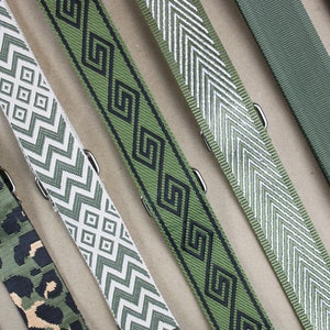 Khaki Green Patterned Silver Bag Strap for Women&#39;s Fanny Pack Shoulder Belt, Interchangeable Strap, Wide Band, Strap Gift Present for Her