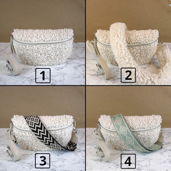 Borsa Tracolla Donna Elegante Bianca - Piccola E Versatile Con 3 Spallacci Intercambiabili - Foto 5