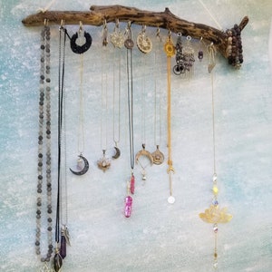 Driftwood Jewelry Organizer I Jewelry Holder I Necklace Holder I Boho Decor  I Room Decor I Handmade Jewelry Hanger I Driftwood Wall Art 