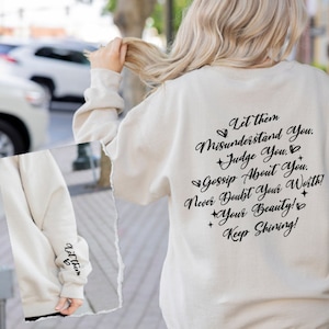 Let Them Sweatshirt | Positive Saying Sweatshirt | Inspirational Sweatshirt Women | Gift For Women |  Positive Quotes Sweatshirt