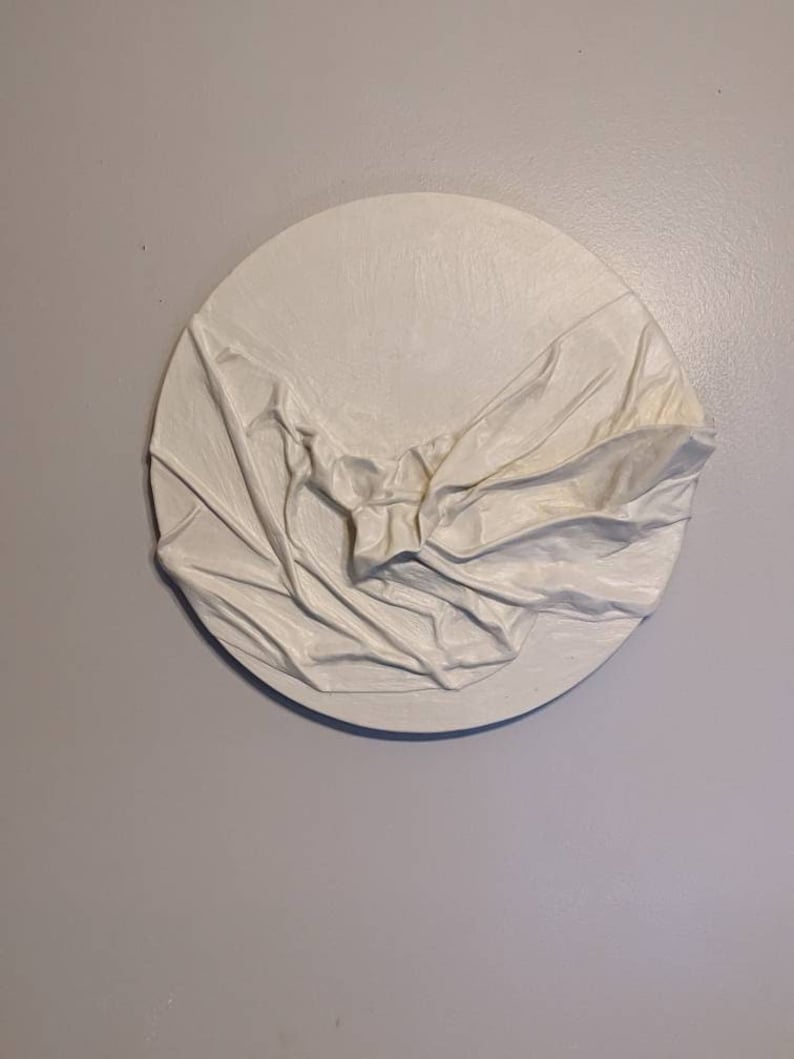 Round White Wall Sculpture, Original Minimalist Artwork Etsy