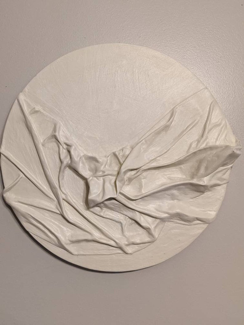 Round White Wall Sculpture, Original Minimalist Artwork Etsy