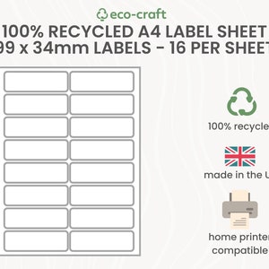 Pre-printed Pricing Labels / Stickers A4 Sheets Containing ...