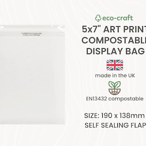 Biodegradable Cello Bags , Clear Eco Bag, Compostable, Confetti Clear Bag  C7, C6, C5 Eco Cello Bag/ Square Bags 