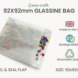 All Sizes Glassine Peel & Seal Bags, White Biodegradable Eco-friendly  Packaging, Paper Bags, Wedding Favour, Confetti Bags C7, C6, C5 