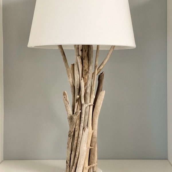 Driftwood Lamp - 25.5" Tall with a White base #627W