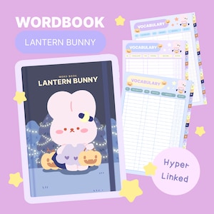 Digital Vocabulary List, Word Book, Lantern Bunny Edition