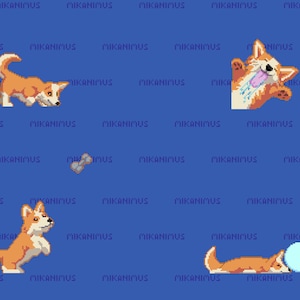 Pixel art &quot;Dog&quot; Animated Twitch Alerts Bundle