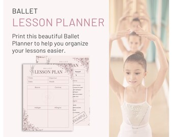Ballet lesson planner, Downloadable planner for ballet teachers, Ballet teacher, Printable dance class planner . Ballet lesson pdf planner