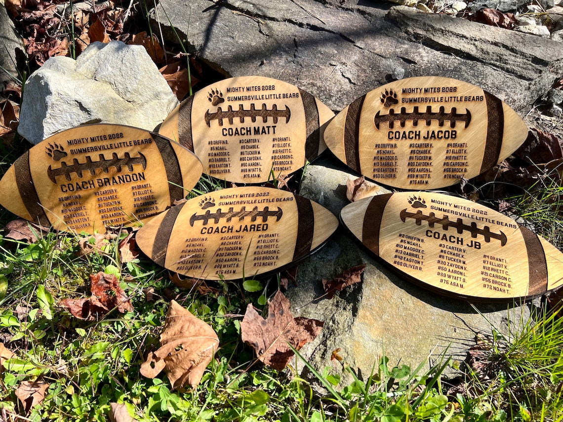 Football Plaques Coach Gifts Football Gifts End of Season Awards