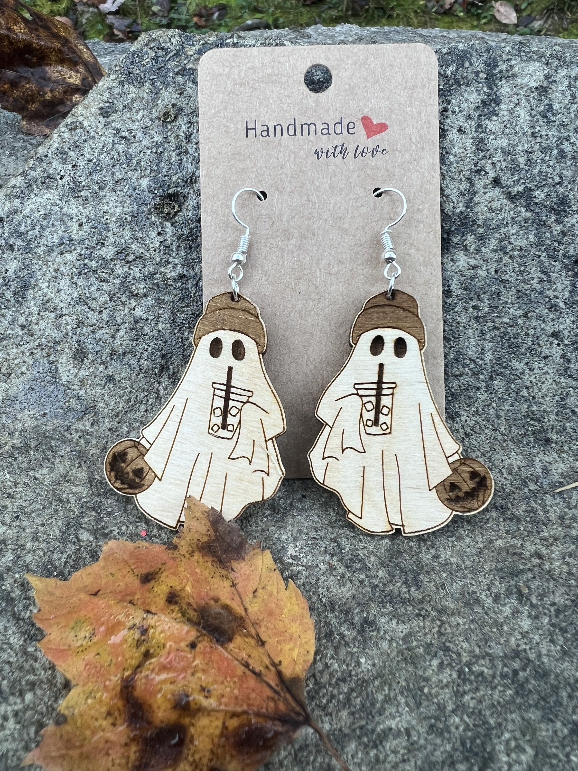 Halloween Ghost Earrings || Starbucks || Boo-Jee Ghosts || Iced Coffee Lover || Pumpkin Earring || Ghost Earrings || Pumpkin Bucket ||