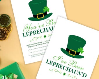 You’ve Been Leprechaund Printable | St Patrick’s Day Office Game | Coworker Surprise Sign | Classroom or Locker Activity | Instant Download