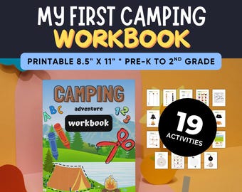 Camping Adventure Workbook: Preschool Kindergarten Printable Activities (PDF Download) Ages 3-8